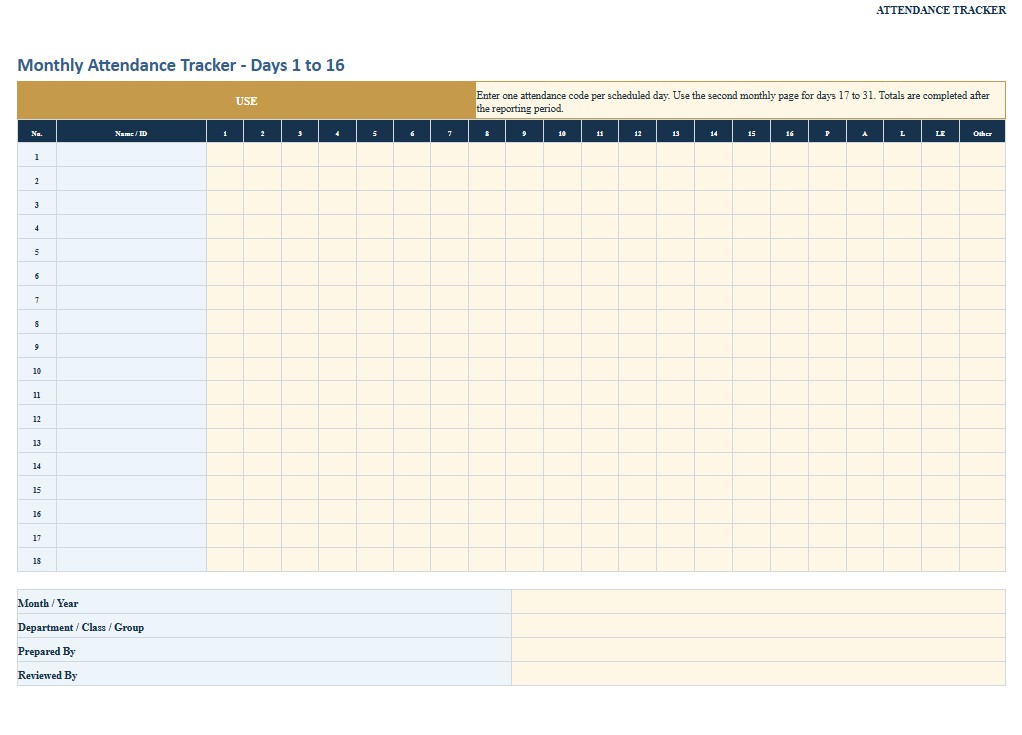 Attendance Tracker