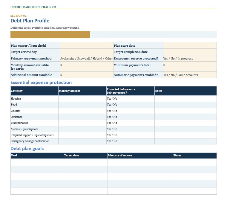 Credit Card Debt Tracker